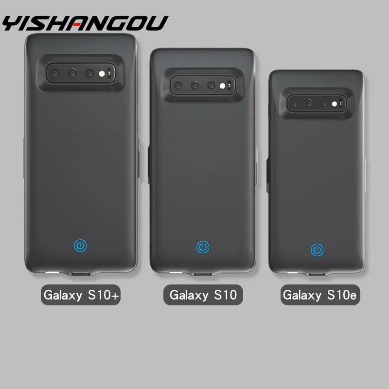 Чехол для зарядного устройства для samsung Galaxy S10 Plus S10e S9 S8 Note 9 8 A8 Plus 7000 мАч чехол с зажимом для быстрой зарядки черного цвета