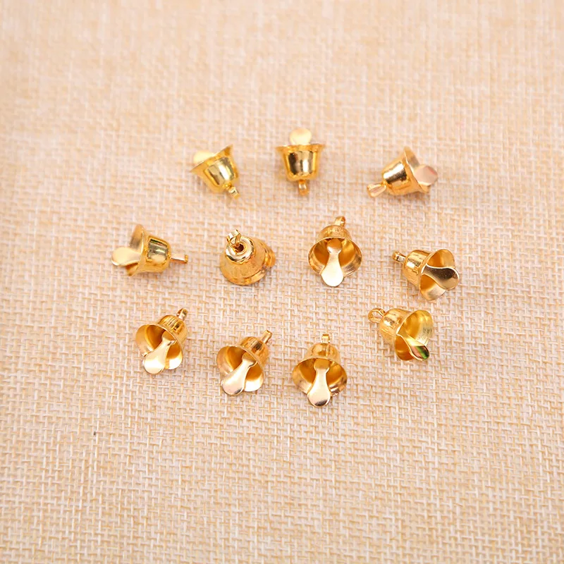 

20pcs Christmas In Pendant &Drop Ornament Tree Decoration Gold Mini Bell Metal Bell for Home Decor New Year Craft Navidad Gift