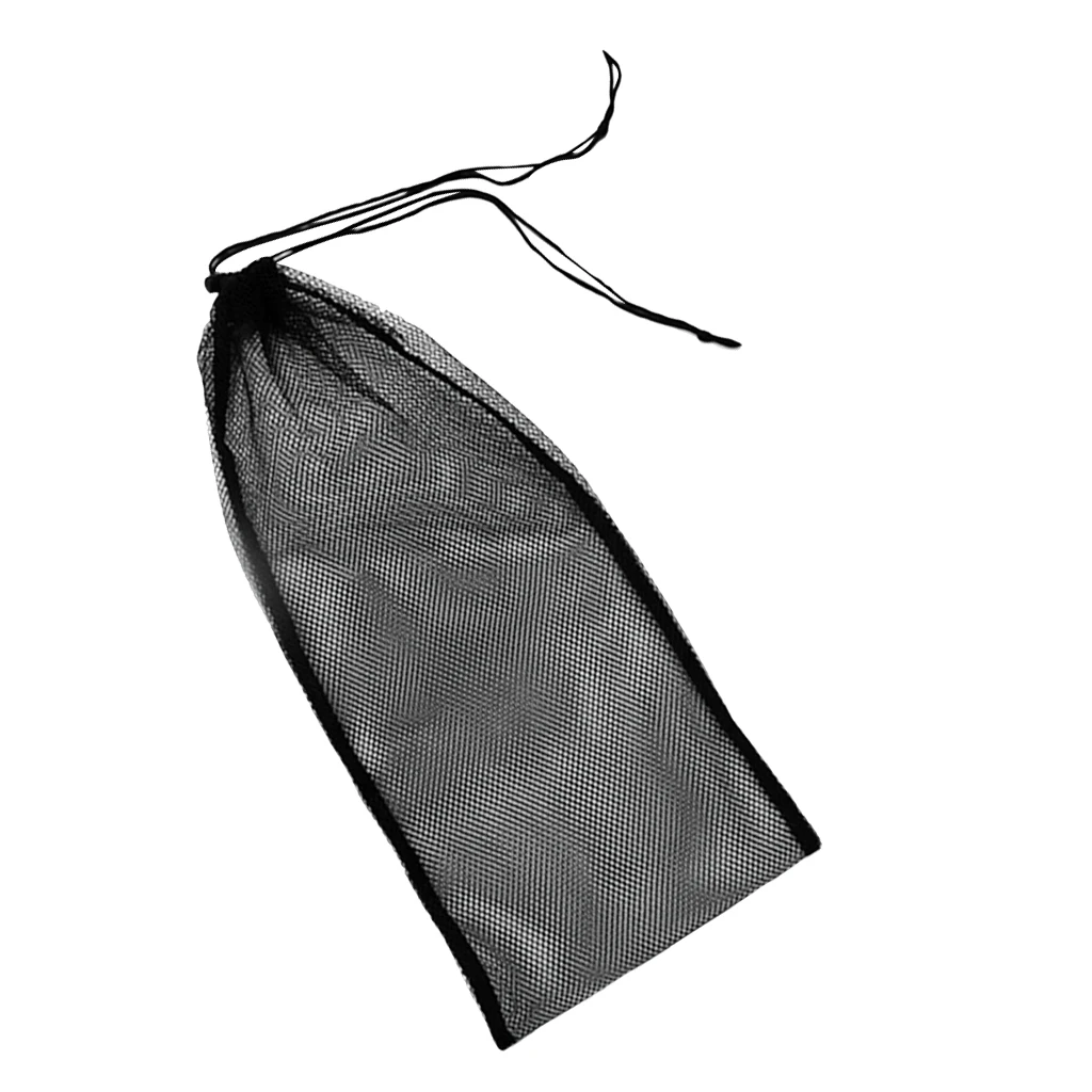 Large Portable Water Sports Scuba Diving Snorkel Mask Tube Gear Swimming Fins Flippers Shoes Storage Carry Mesh Drawstring Bag
