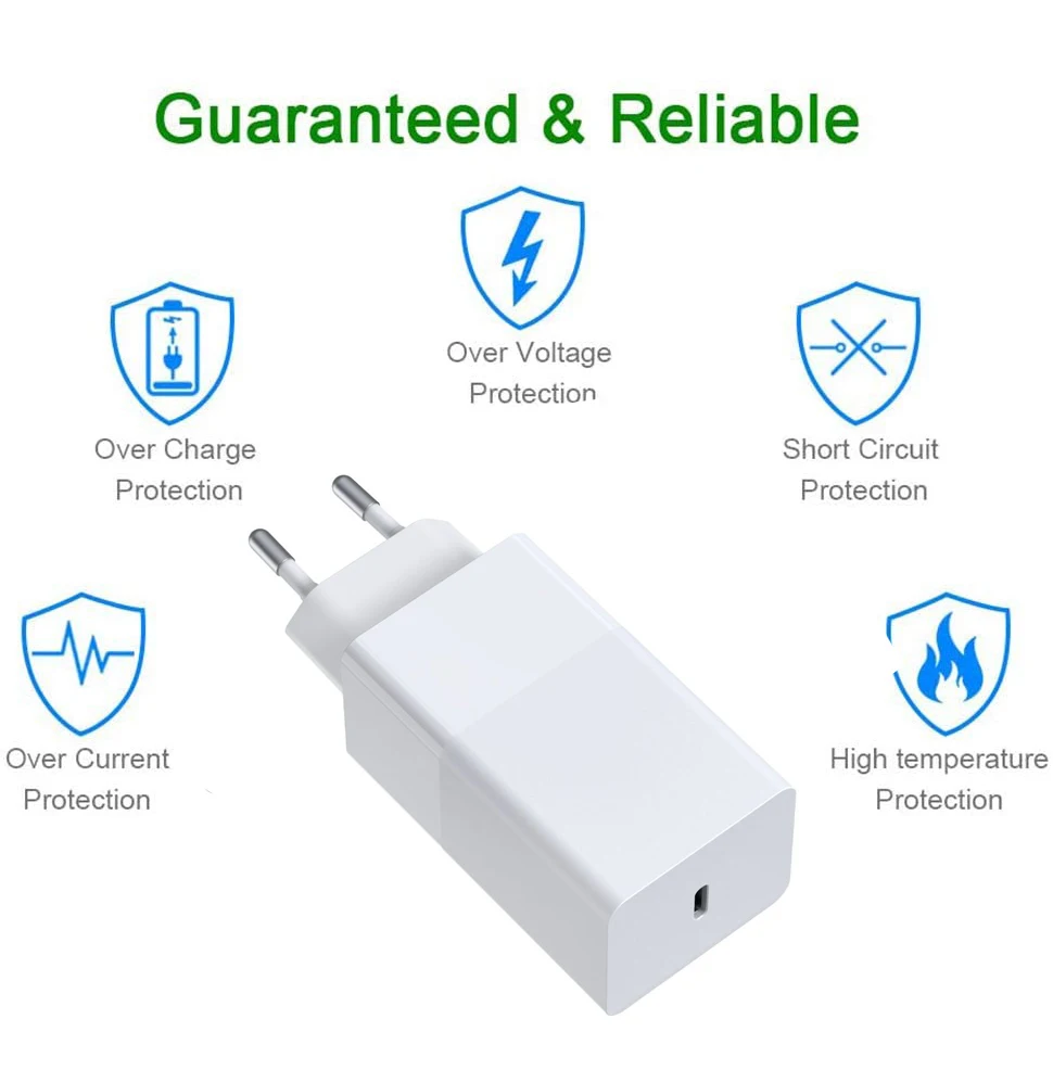 65W Usb Type C Charger 20V 3.25A GaN Power Adapter for Macbook HP Huawei Asus Lenovo Laptop Power Supply Adapter