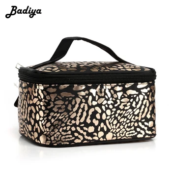 

Women Cosmetic Bag Travel Organizer Zipper Makeup Case Pouch Toiletry Kit Bags New Fashion Leopard Beauty Case Handbag Pouch