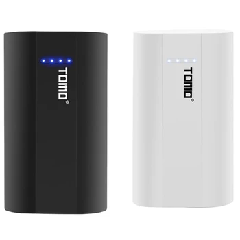 

Tomo 2Pcs A2 Power Bank 2 X 26650 Lithium Battery Diy Smart Portable Battery Box for Mobile Phone - White & Black
