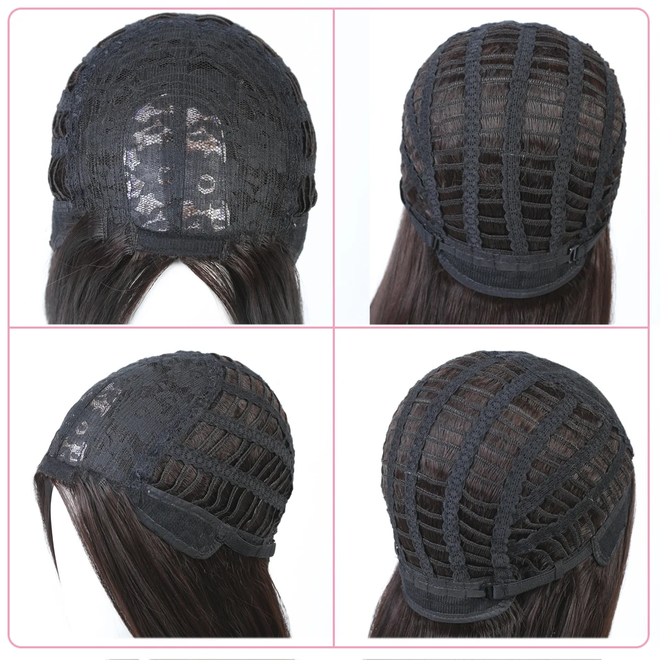MEIFAN Ombre розовый/черный прямые термостойкие синтетические волосы парики для женщин натуральные волосы короткие боб Косплей или вечерние парики