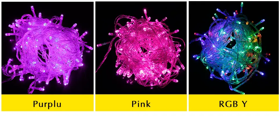 10 м 20 м 50 м RGB светодиодный Рождественские гирлянды для дома и улицы, водонепроницаемые рождественские украшения, новогодняя Праздничная гирлянда, сказочные огни