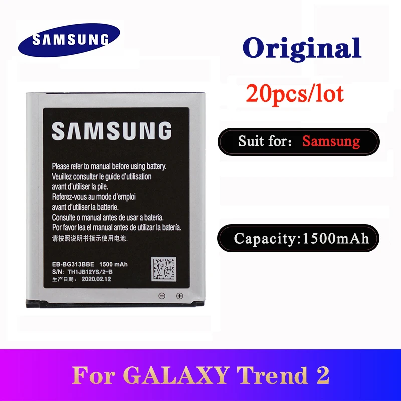 Оригинальный аккумулятор 20 шт./лот для Samsung galaxy Trend 2 GT-S7898 S7390 S7270 S7392 i679 S7262 Φ 1500 мА |