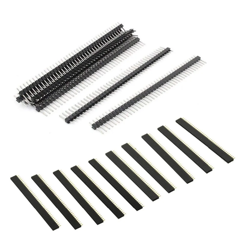 20 шт. 10 пар 1x40Pin Однорядный мужской и женский 2 54 поломки штыревого соединителя