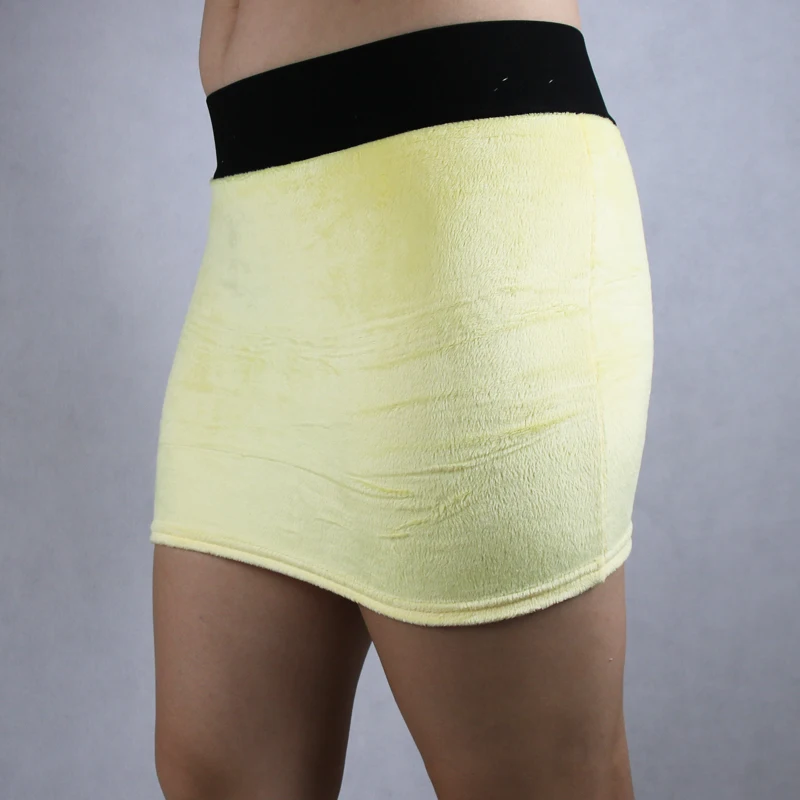 yellow skirts Shikoroleva женские шорты-бермуды Feminino зимние плюшевые теплые короткие юбки с высокой талией коричневый розовый зеленый красный хаки желтый - Цвет: yellow skirts