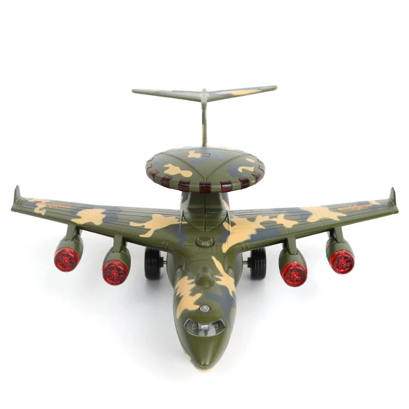 

Alloy Aircraft Model Diecast Metal Toy Early Warning Machine Sound Light Pull Back Children's Toy Airplane Collection Gifts Toys