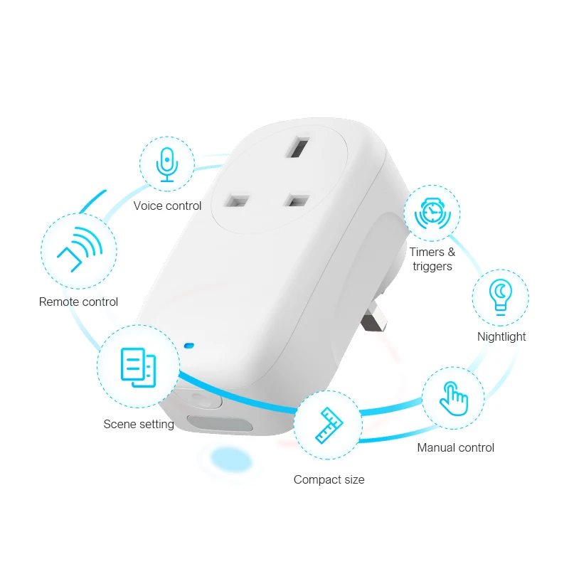 BroadLink BestCon SP4L умный Wi-Fi разъем UK с диммерным ночсветильник для умного дома |