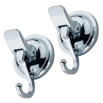

2PCS TPU Traceless Hanger Heavy Duty Vacuum Suction Cup Hooks for Home Bathroom M0XC
