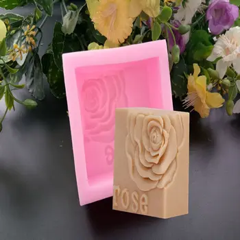 

Rose soap mold flower Silicone Soap Mold Making Candle Mold 3D Flower Silicone Molds for Soap Cake Chocolate Crafts soap form