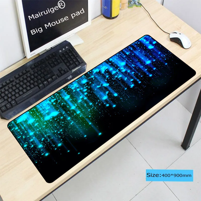  Blue Space Large Gaming Mouse Pad 400*900*4mm Speed Locking Edge Mouse Keyboards Mat Mousepad for C
