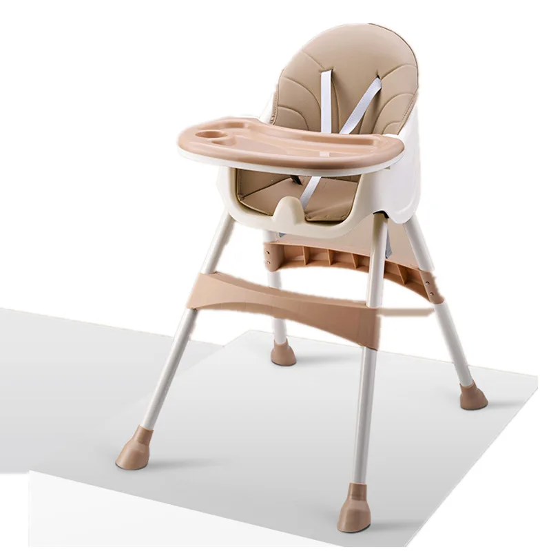Trona plegable portátil con rodillos para bebé, silla de comedor para  niños, silla de alimentación - AliExpress