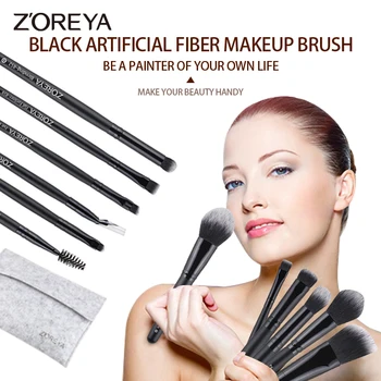 

ZOREYA 15pcs Foundation Blush Natural Soft Eyeshadow Professional Cosmetic Makeup Brush Set Eyelash Tools