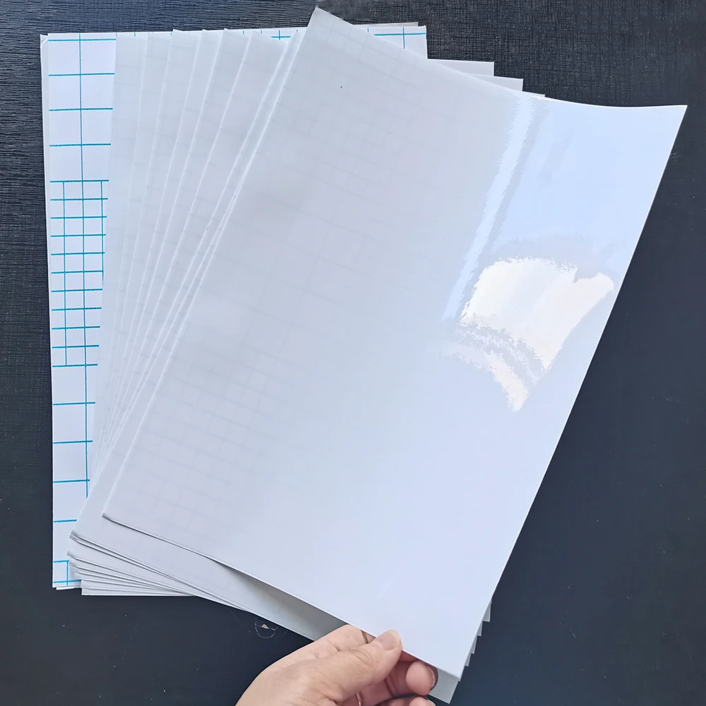50pcs A4 Self Adhesive Glossy Cold Lamination Film without air bubble for Protecting Photos and Specimen Making lamination film