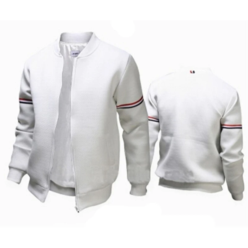 3XL модная спортивная одежда Мужская ветровка декоративная лента Белая повседневная куртка мужская Куртка бомбер мужская куртка и пальто