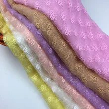 Многоцветный кружевной тюль, органза, ткань, ширина 130 см, для сада, вечерние, свадебные платья, домашний декор, одежда для изготовления ручной работы