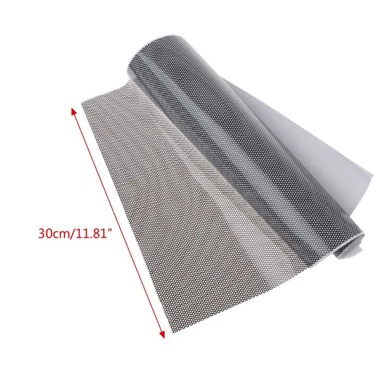 

30x106cm Tinting Perforated Mesh Film Fly-Eye MOT Legal Tint Car Front Rear Headlight Light Bulb A6HE