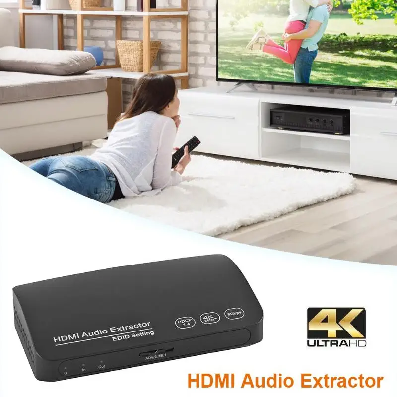 ALLOYSEED HDMI на переключатель HDMI 4K 30 Гц аудио преобразователь HDMI аудио разветвитель для HDTV PC PS3 PS4 усилитель динамик