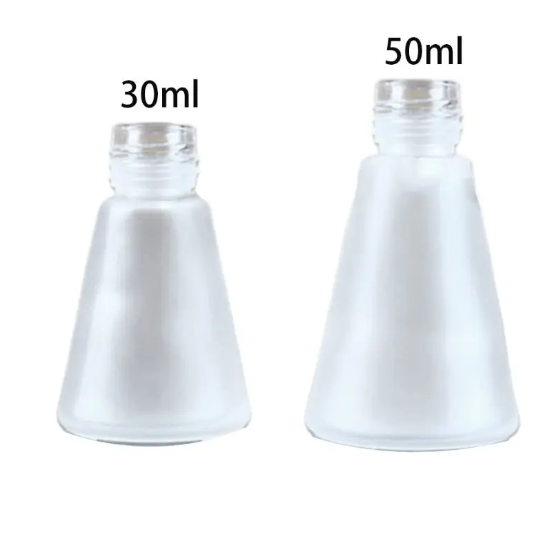 

Clear Glass Aroma Diffuser Empty Bottles Scrub Cone Containers for Essential Oils DIY Replacement Reed Jars Wedding Party Decor