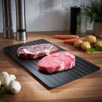 

Fast Defrosting Tray Rapid Thaw Frozen Food Meat Fruit Aluminum Alloy Steak Quick Defrosting Plate Defrost Kitchen Gadget Tool