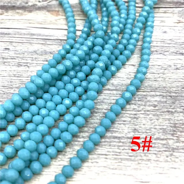 2x3mm/3x4mm/4x6mm Crystal Rondel Beads Faceted Glass Beads For Jewelry Making DIY Female Bracelet Necklace Jewelry NO.5