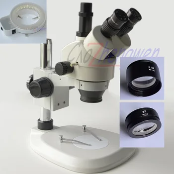 

FYSCOPE 3.5X-90X Pillar Sector Base Trinocular Stereo Zoom Microscope +144 led light
