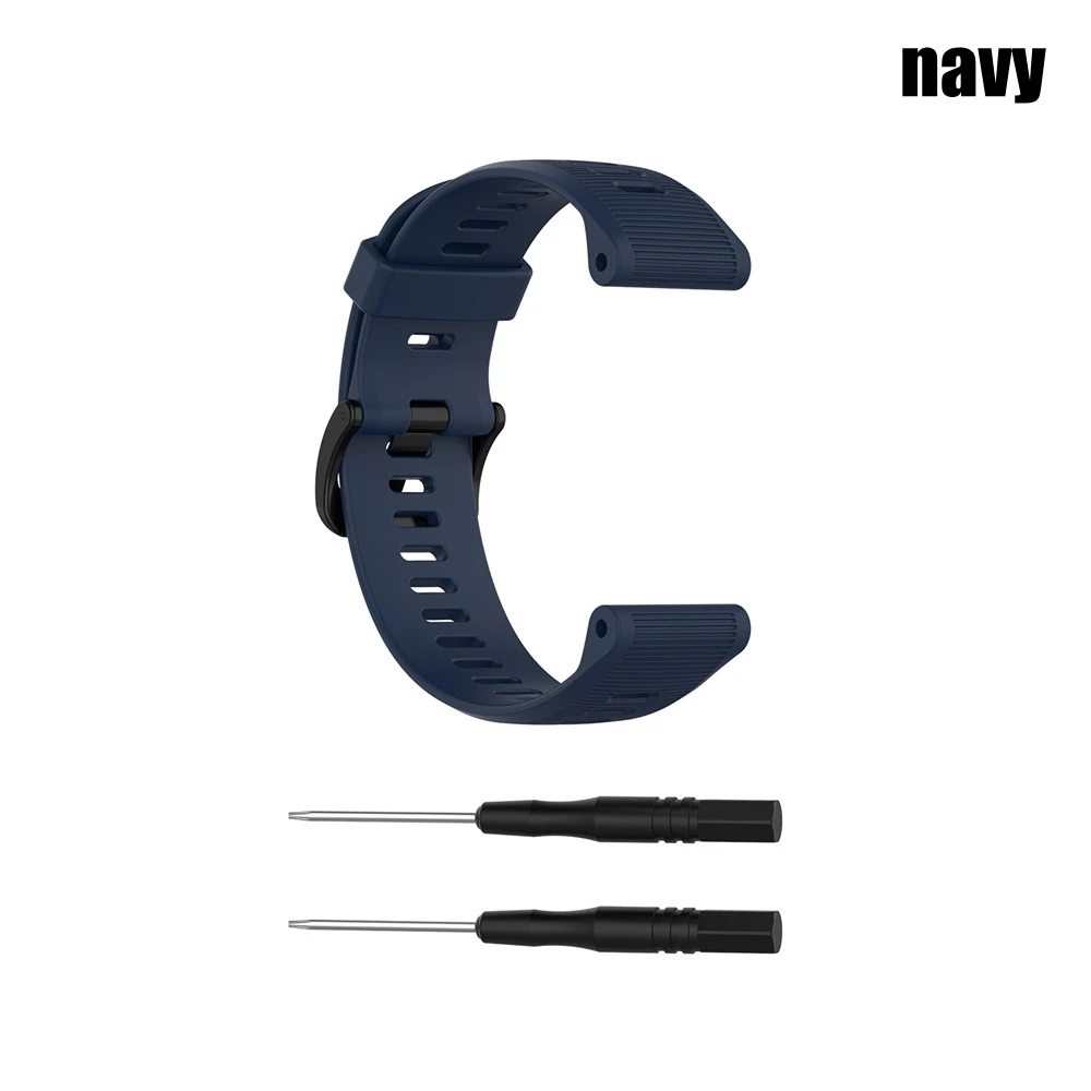 navy Модный спортивный силиконовый ремешок для часов Garmin Forerunner 945 935 Fenix 5 Plus Сменные мягкие браслеты - Цвет: navy