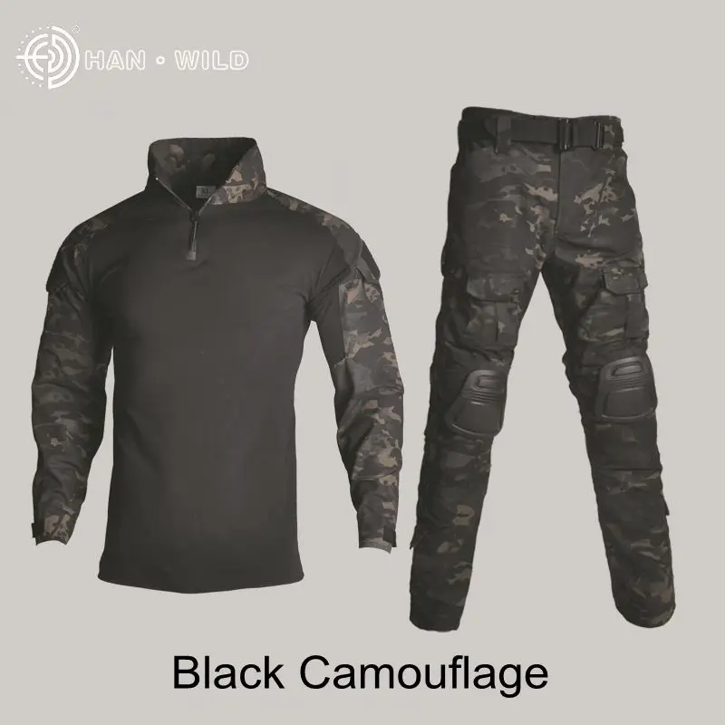 Стиль G3 Униформа рубашка и брюки страйкбол painball для охоты на открытом воздухе Тактическая Военная форма свободные брюки наколенники