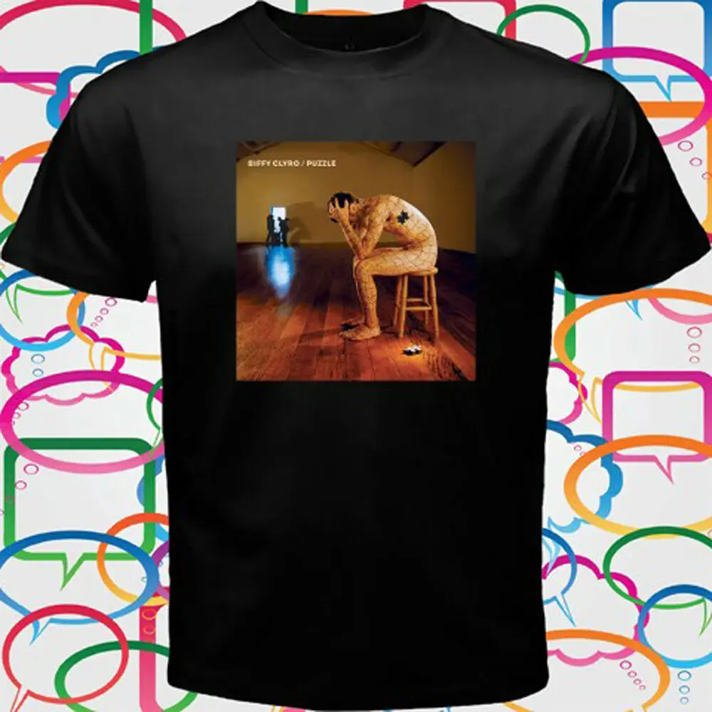 

Biffy Clyro Puzzle Alternative Rock Band Mens Black T Shirt Size S To 3Xl