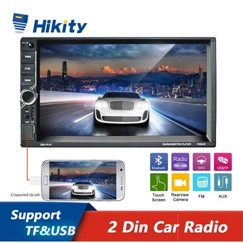 

Hikity 2 din Car radio Autoradio 7" Touch Video MP5 Player Mirror Link Auto Radio FM AUX USB SD DVR Support Camera Audio Stereo