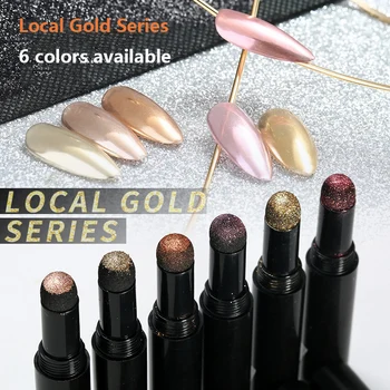 

Nail Brushes Glitter Magical Mirror Pen Air Cushion Multifunction Nail Pen Eyeshadow Nails Powder Mirror Metal nail decoration