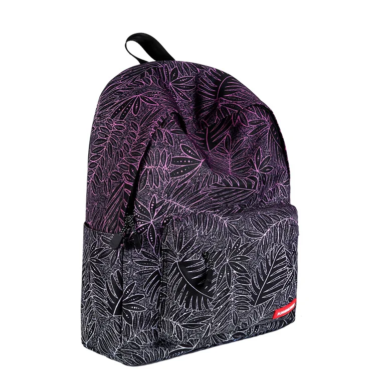 Дизайн рюкзак для подростков лист школьная спина Mochila Escolar Молодежный Двойной плечевой рюкзак homme