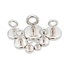 Imán de neodimio súper fuerte, olla de salvamento de pesca, gancho magnético redondo de neodimio potente, buscador de imán de pesca marina, 1 ud.