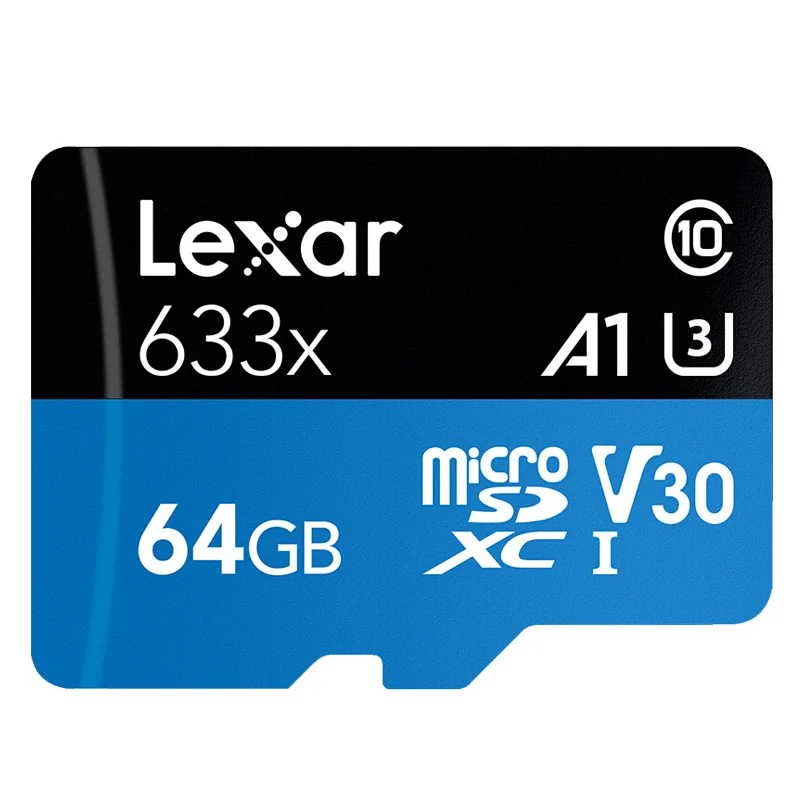 Карта флэш-памяти Lexar micro sd 512gb 633x UHS-I, 1 ТБ, microsd, для дрона, Gopro, Dji, Спортивная камера, SDXC, карта хранения, 32 ГБ, 64 ГБ, 128 ГБ - Емкость: 64GB