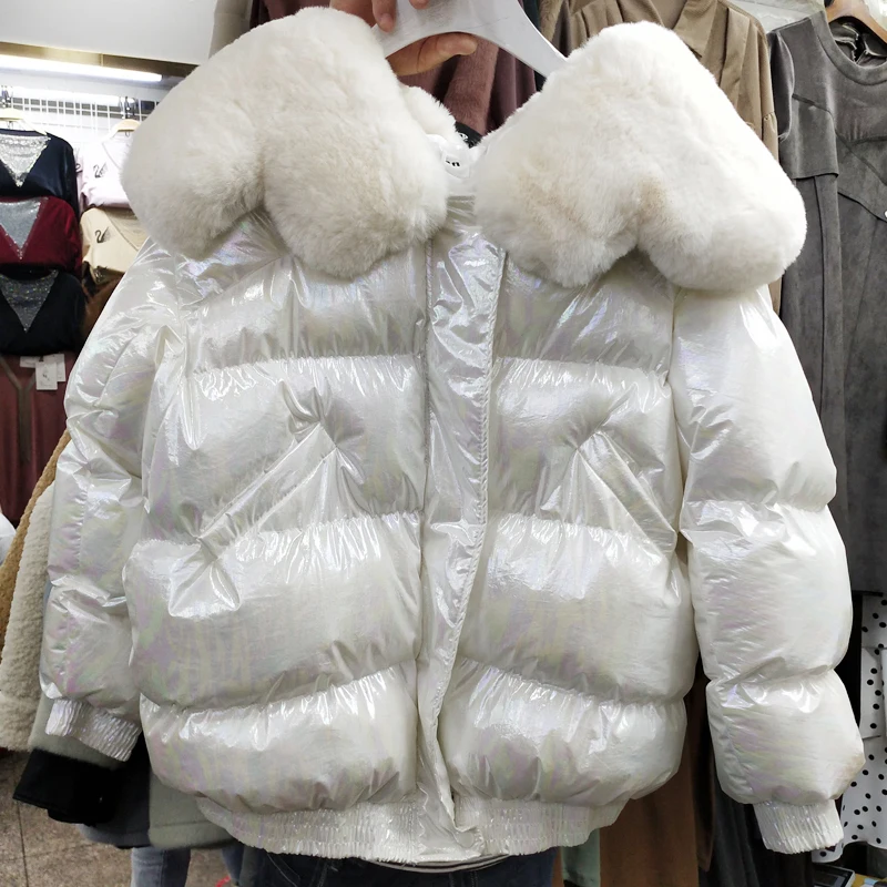 Женское короткое зимнее пальто с хлопковой подкладкой, студенческое Яркое пальто Ins, свободная куртка с хлопковой подкладкой, Женское пальто
