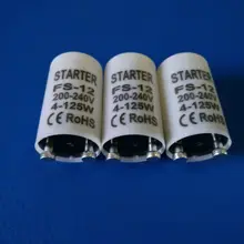 10 шт./лот Горячая FS-12 стартер для AC200V-240V 4-125 Вт флуоресцентная трубка предохранитель стартер CE Rohs
