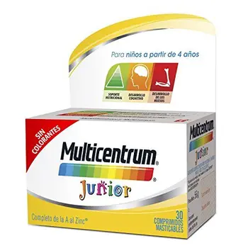 

Multicentrum Junior Complemento Alimenticio con 12 Vitaminas y 4 Minerales, Con Vitamina B1, Vitamina B6, Vitamina B12, Hierro,