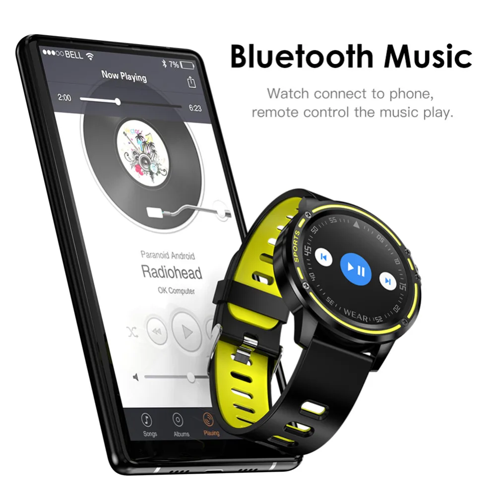 L8 Смарт Bluetooth 4,0 часы SpO2 монитор сердечного ритма 1,2 дюймов сенсорный экран водонепроницаемый силиконовый ремешок здоровье фитнес-браслет