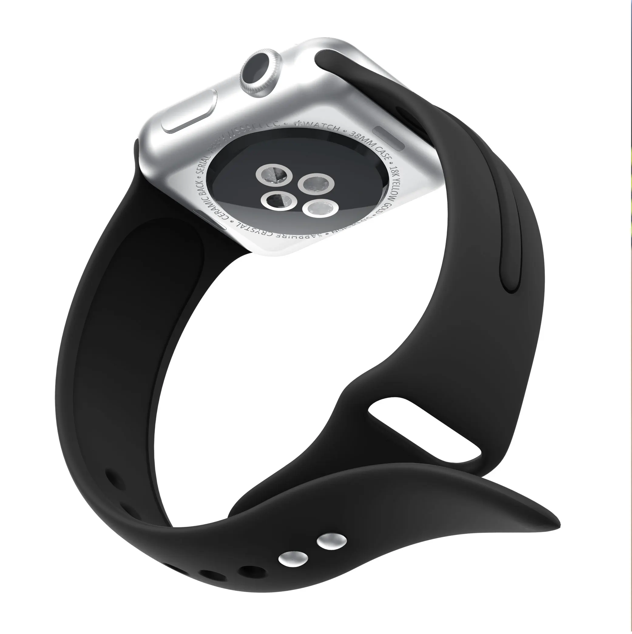 Yayuu 2 шт. спортивный силиконовый ремешок для apple watch серии 1/2/3/4 38/42 мм, ремешок для часов, умные часы сменный ремешок на запястье браслет