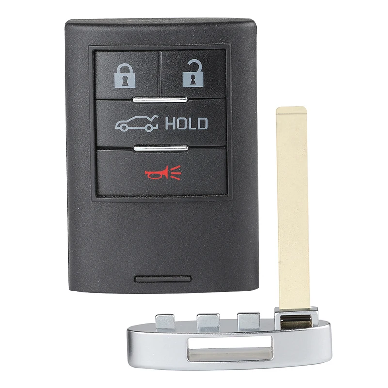 KEYECU Smart Keyless ввод дистанционного ключа автомобиля оболочки чехол для Cadillac ATS XTS 2013, замена Fob 4 кнопки-NBG009768