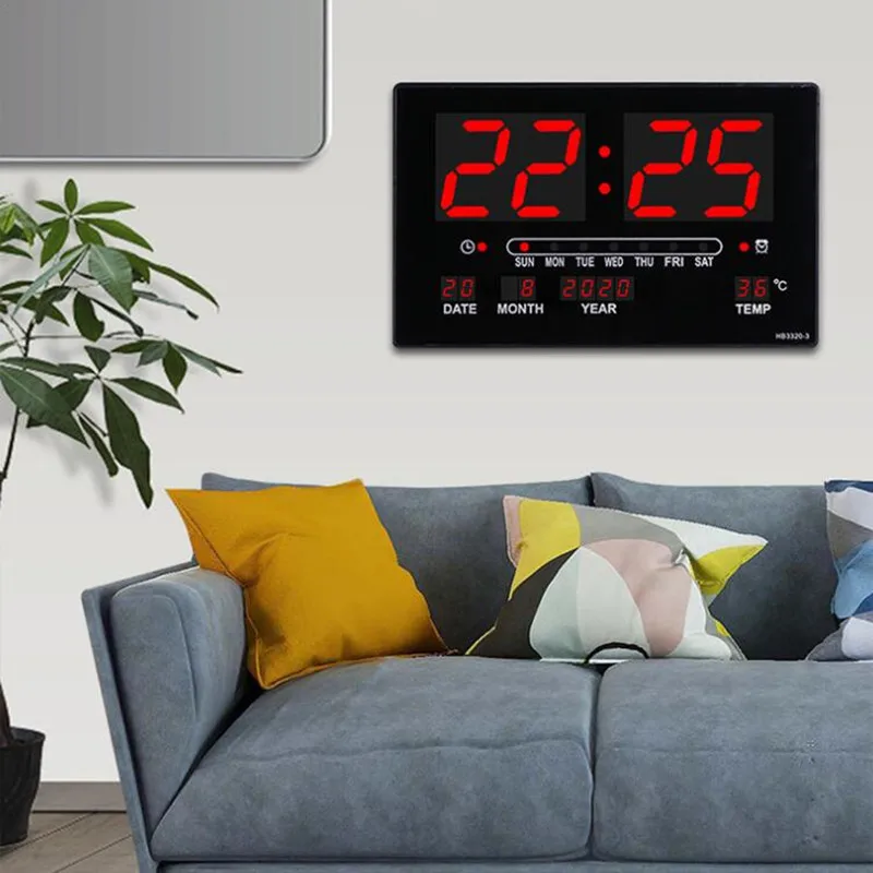 Reloj Digital Temperatura Inteligente De Pared 32cm X 20 Cm – InTouch Perú