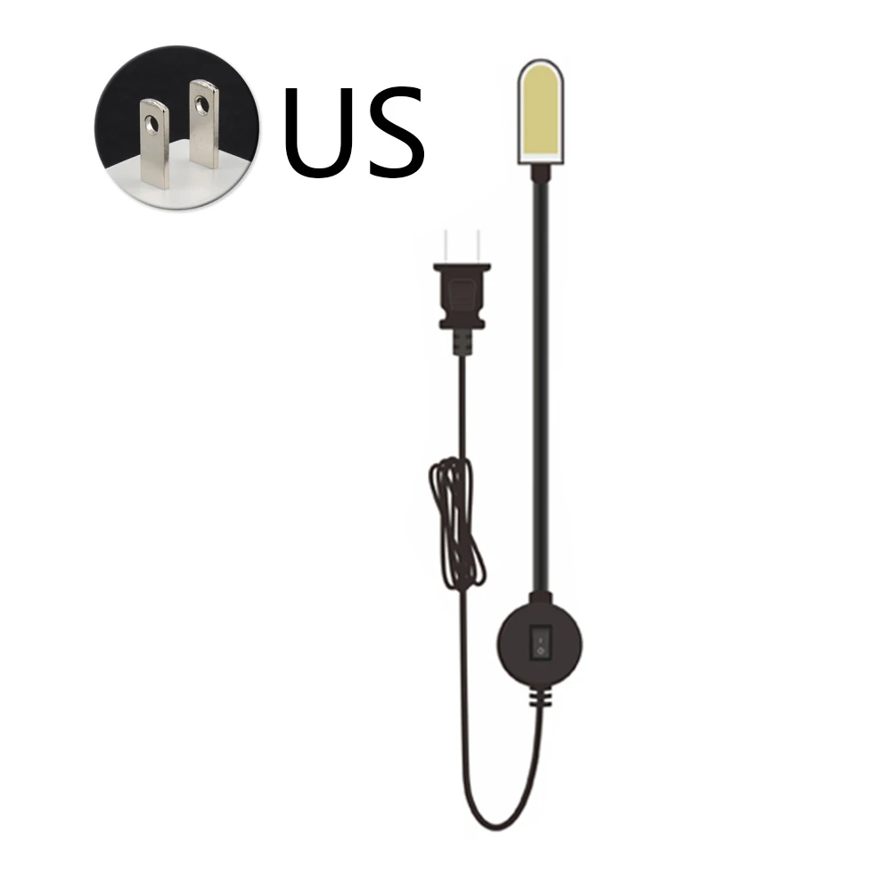 Рабочий токарный верстак гибкое магнитное основание гибкая гусиная шея портативный 110-265 в промышленная лампа 3 Вт Светодиодная подсветка для швейной машины