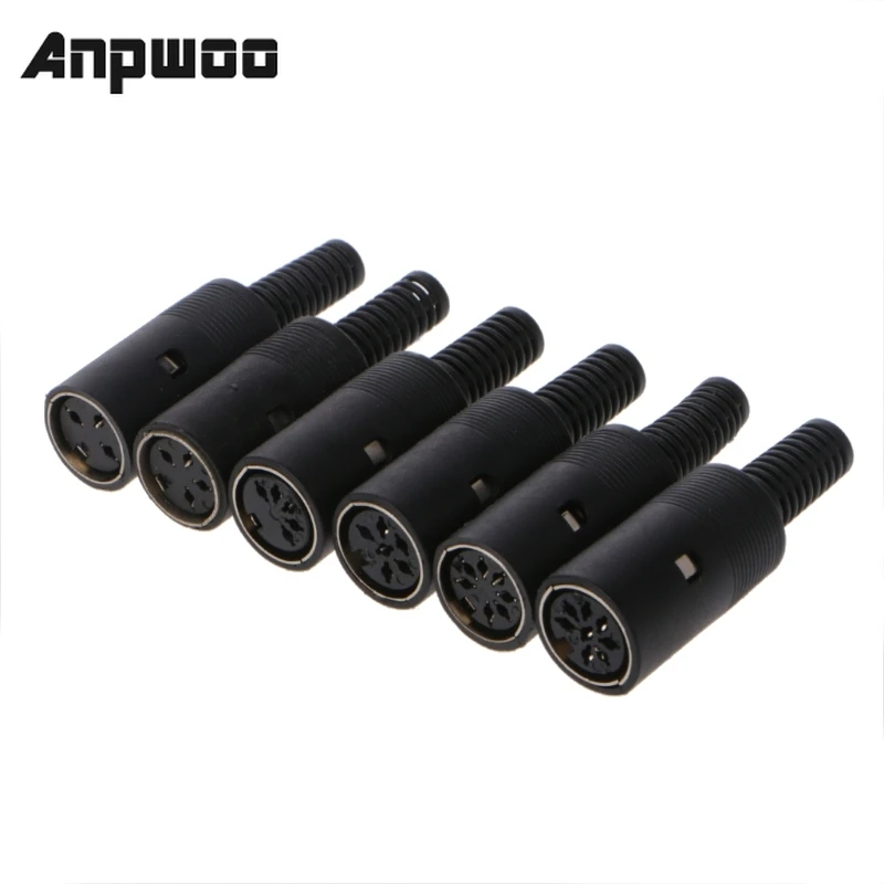 ANPWOO 1 шт. штекер/гнездо DIN разъем 3/4/5/6/7/8 PIN монтаж шасси кабеля|Коробки передач и