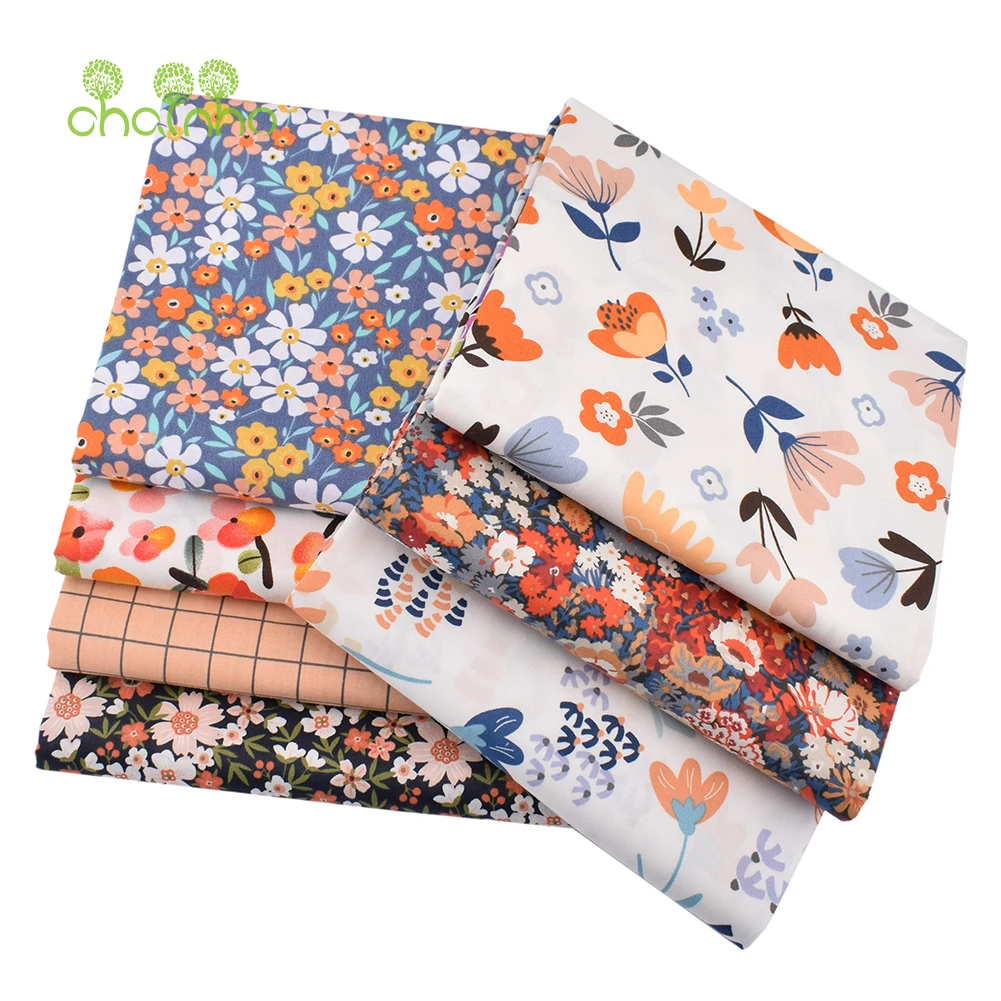 Printed Twill Cotton Fabric,Floral Series,DIY Sewing Quilting Home Textiles Material For Baby &Children's Bedding,Shirts,Dresses