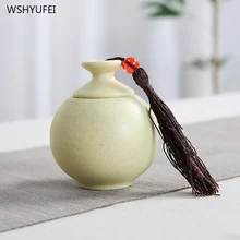 1 шт. цветной песок с крышкой дома Ganoderma lucidum чай кофе в зернах печенье конфеты запечатанные банки таблетки порошок керамическая емкость бак