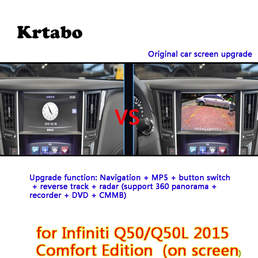 Автомобильный щиток обновление для Infiniti Q50 Q50L комфортное издание навигация+ MP5+ кнопочный переключатель+ обратный трек+ радар
