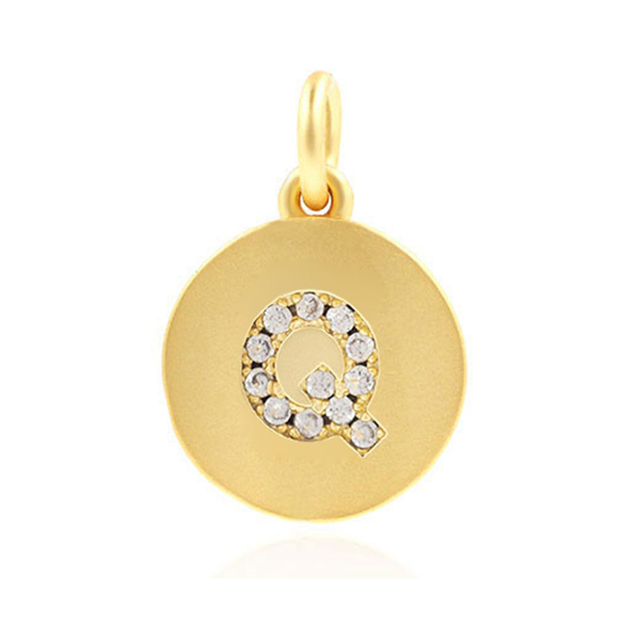 Letter Charms for Jewelry Making Supplies Charm Accessories Finding Diy Bracelet Necklace Earring copper Mosaic CZ 1pcs