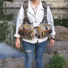 Fly Рыбалка рюкзак жилет комбо нагрудный пакет для снасти снаряжение и аксессуары Органайзер, регулируемый размер для мужчин и женщин