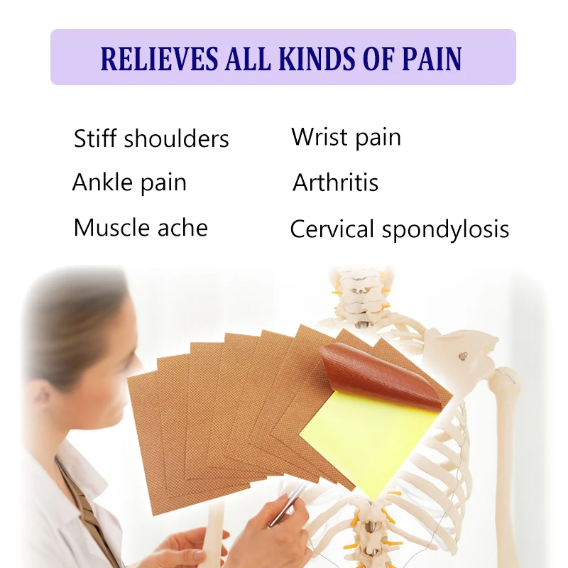 8pcs/bag Self-heating Pain Relief Orthopedic Plaster Chinese Medical Joint Muscle Neck Back Pain Plaster Relief Pain Patch H020